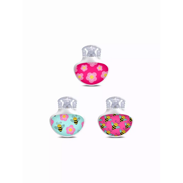 Guardian Enlite Sensor Stickers - Spring Edition 2024, featuring colorful floral and bumblebee designs.