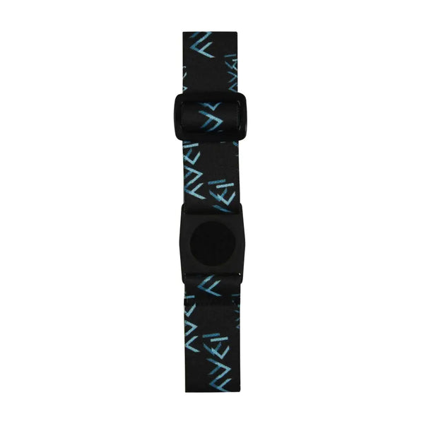 Freestyle Libre 3 armband in black with blue design, adjustable for comfort and style.