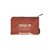 Zipper bag for diabetics with insulin and coffee design.