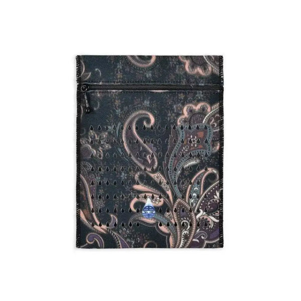 Insulin cooling wallet for 4 pens or 8 vials, Dia-Cool ADULTS, eco-solvent print, paisley design.