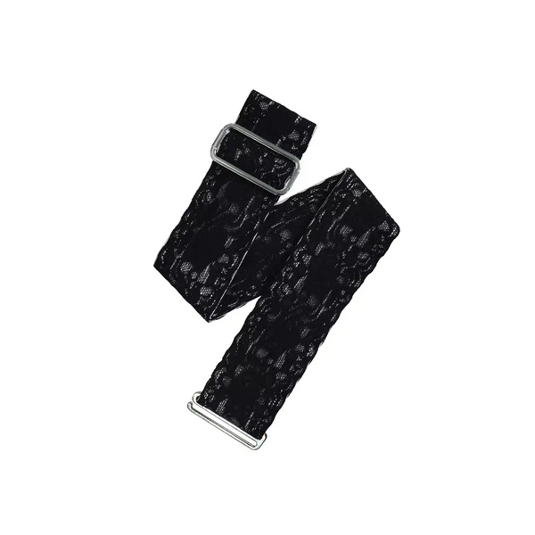 Insulin pump belt in lace with adjustable G-hook and elegant design.