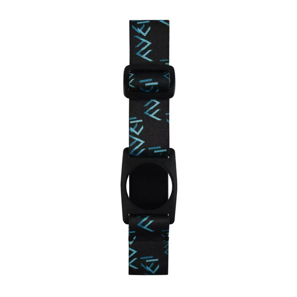 Sinocare iCan i3 Armband Dia-Style in black with blue pattern, for securing CGM, adjustable and comfortable fit.