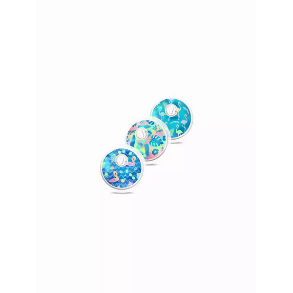 Libre 3 Stickers Summer Edition featuring vibrant tropical designs.