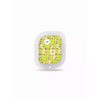 GlucoMen Day Patch Pump with fruit-themed sticker design.