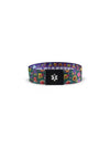 Reversible children's diabetes awareness wristband with colorful prints and "T1 Diabetes" text.