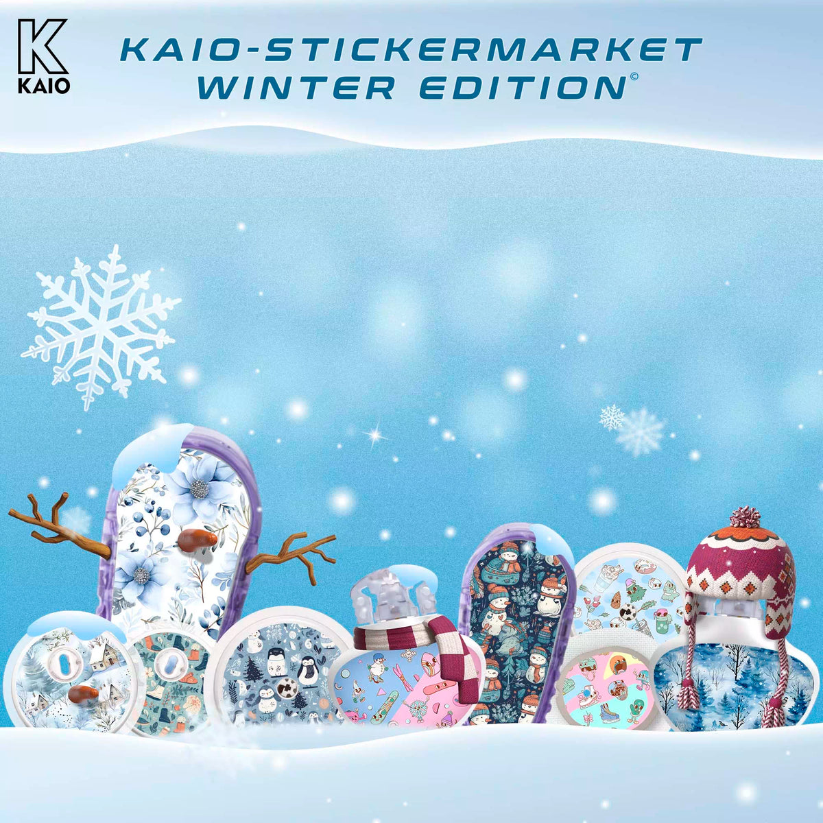 Stickers for Diabetes Devices for Winter Season ! Image