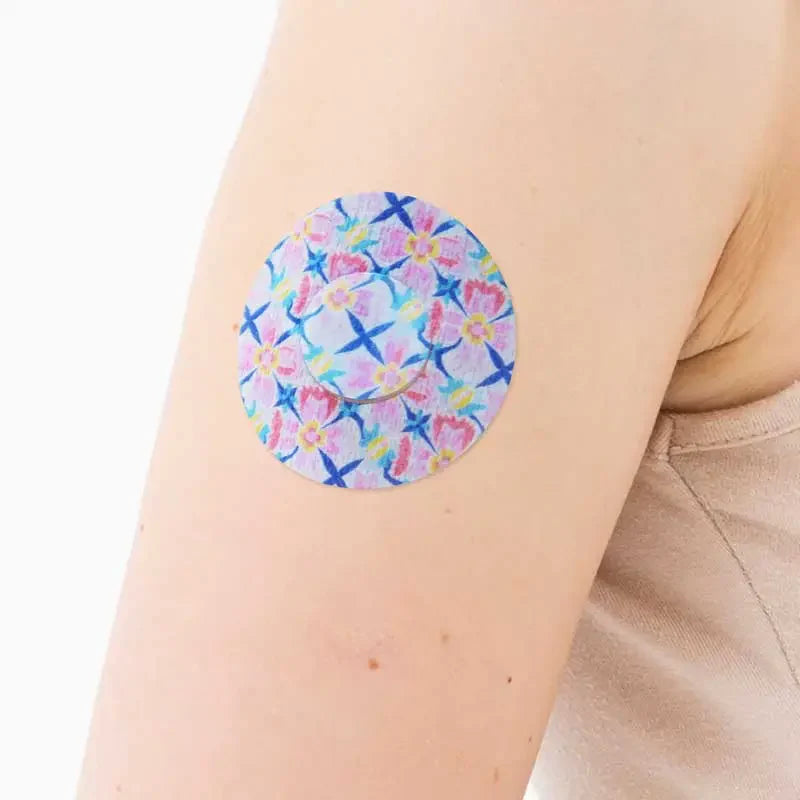 freestyle libre 3 patch with sticker on the arm Image