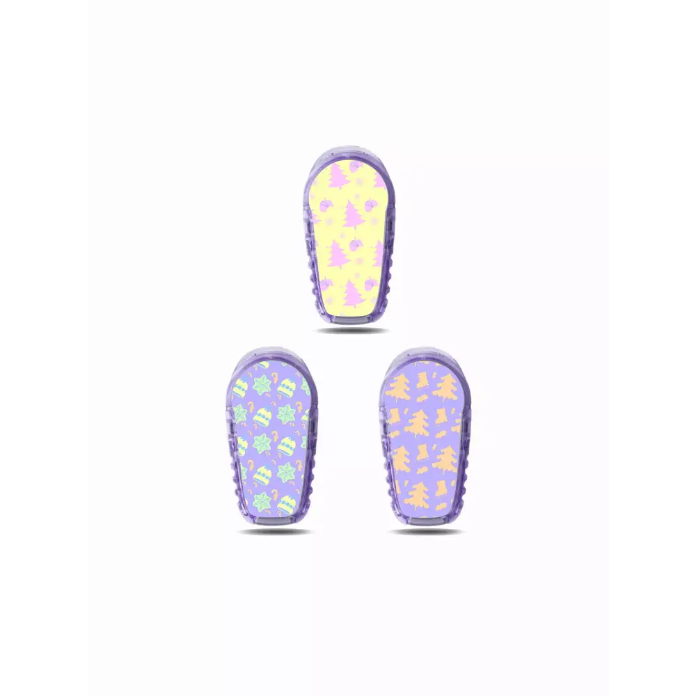 Dexcom G6 Sensor Stickers - Winter Edition with festive designs.