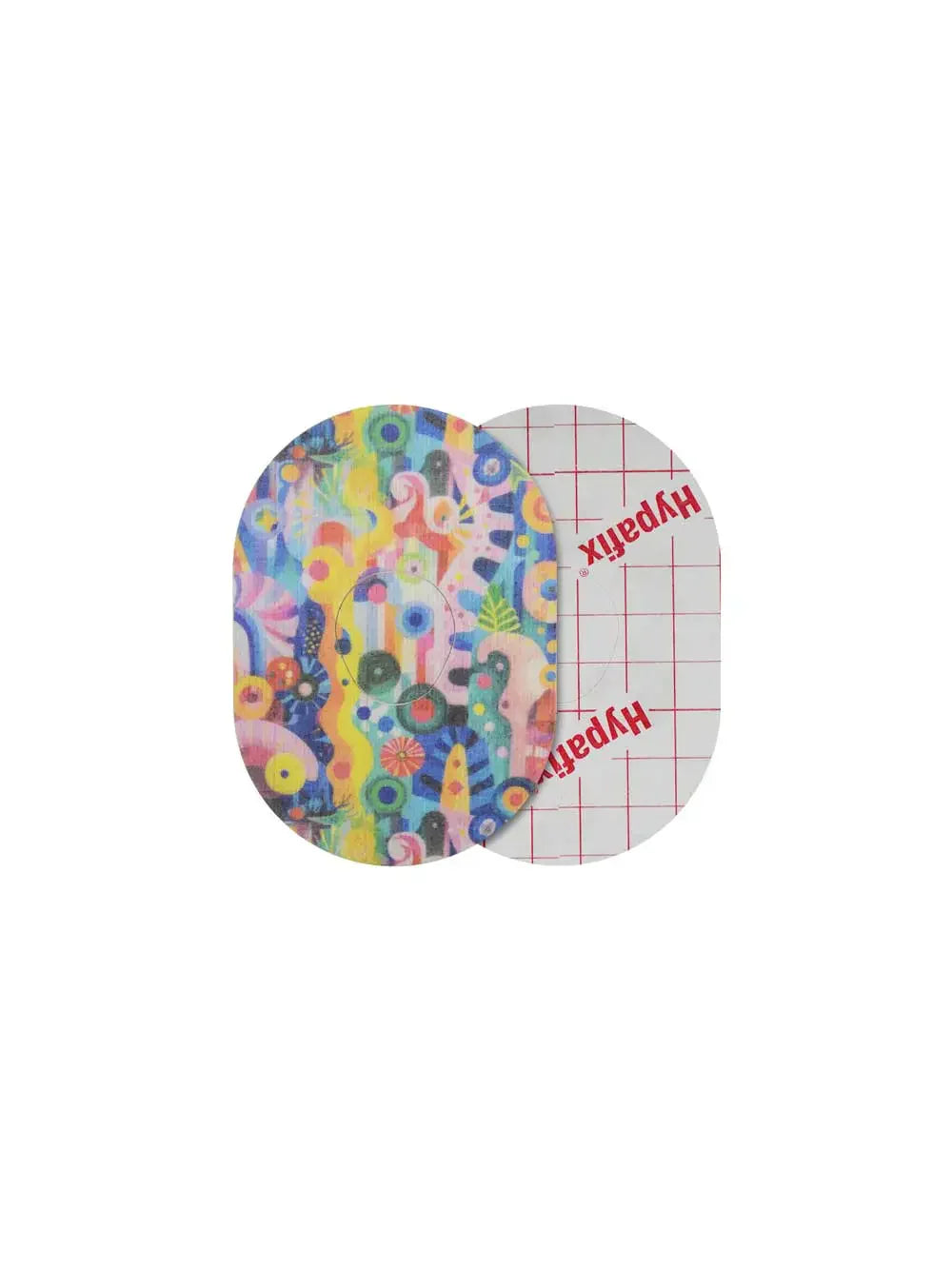 Dexcom G7 adhesive patch, Ethereal Bloom design, front and backing