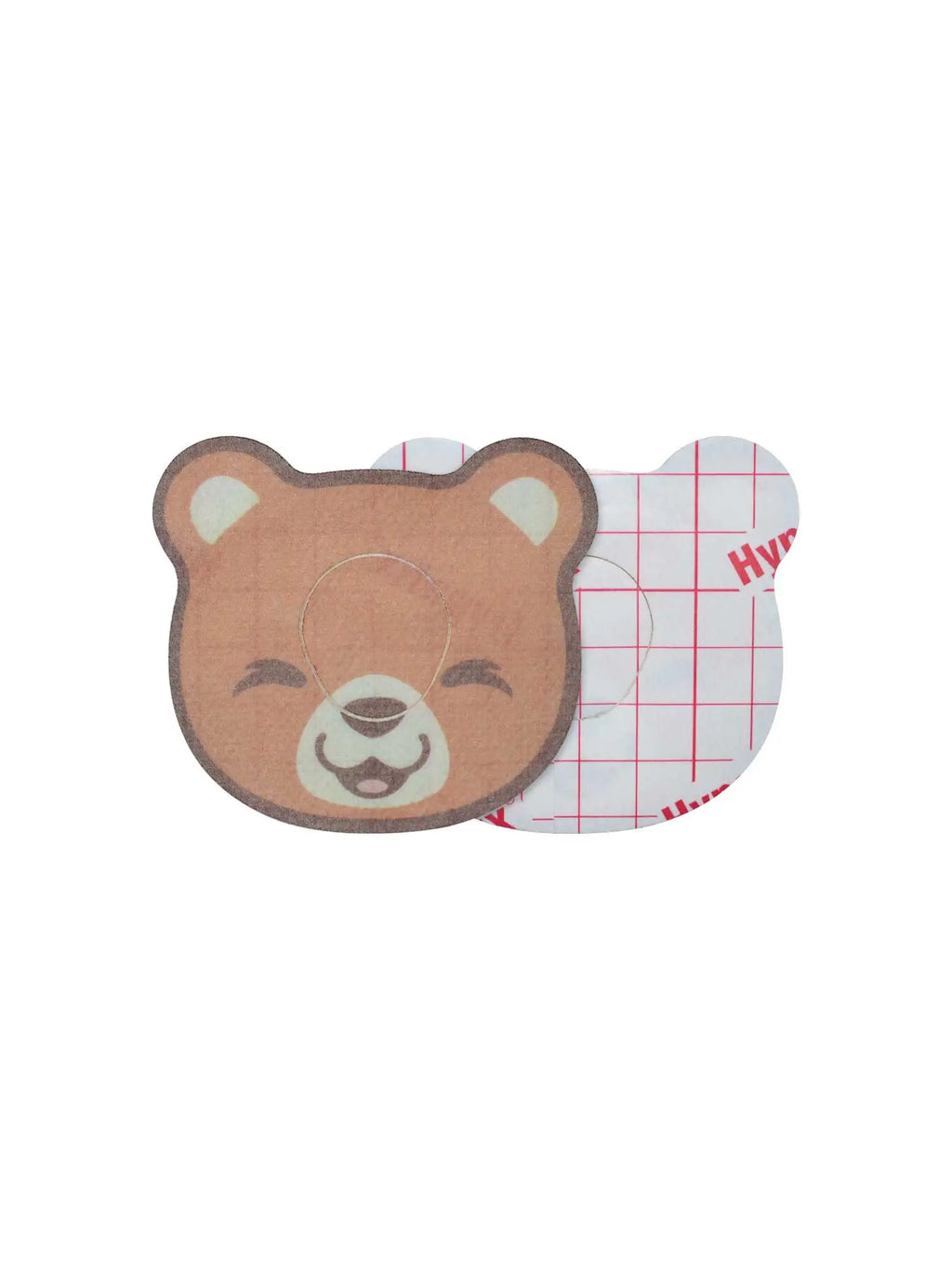 Dexcom G7 adhesive patch for kids, bear shape, front and backing
