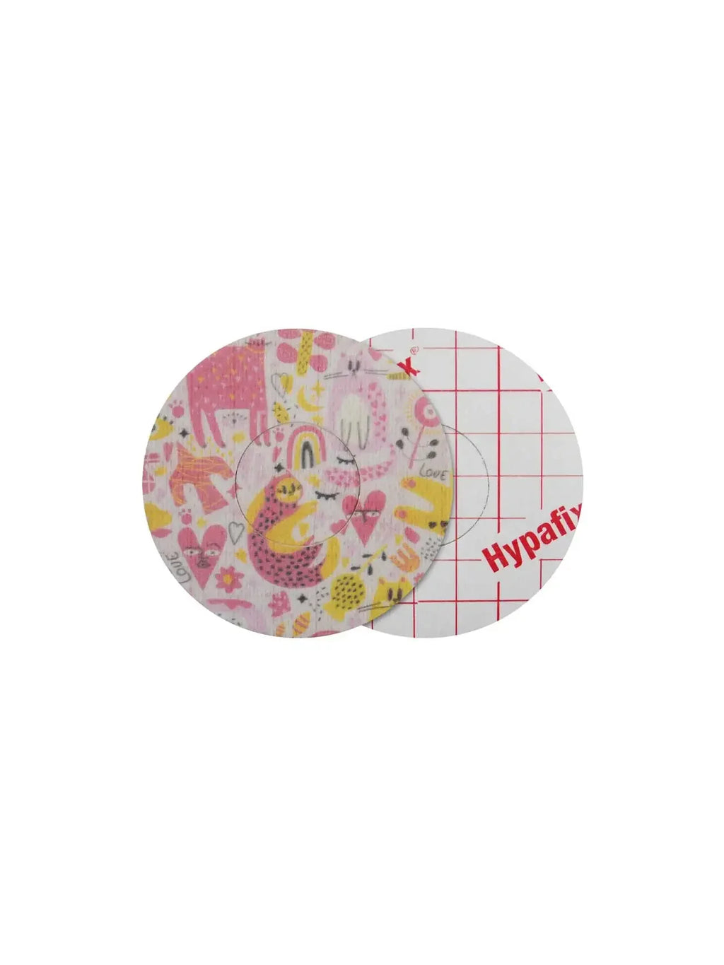 FreeStyle Libre 2 adhesive patch, Catch the Love design, front and backing