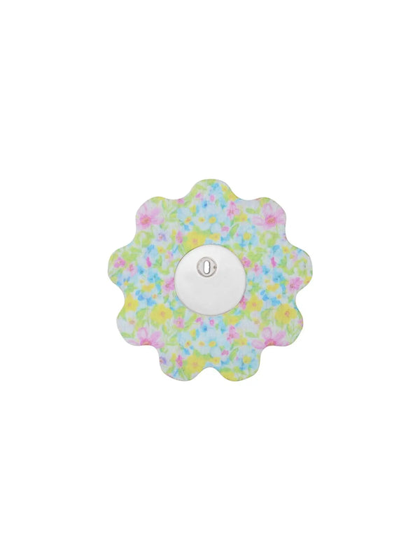 Freestyle Libre 3 flower shape adhesive patch front view CGM patch with decorative design and strong adhesion
