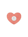 Heart-shaped kids adhesive patch for FreeStyle Libre 3 sensor (6.9 × 5.8 cm)