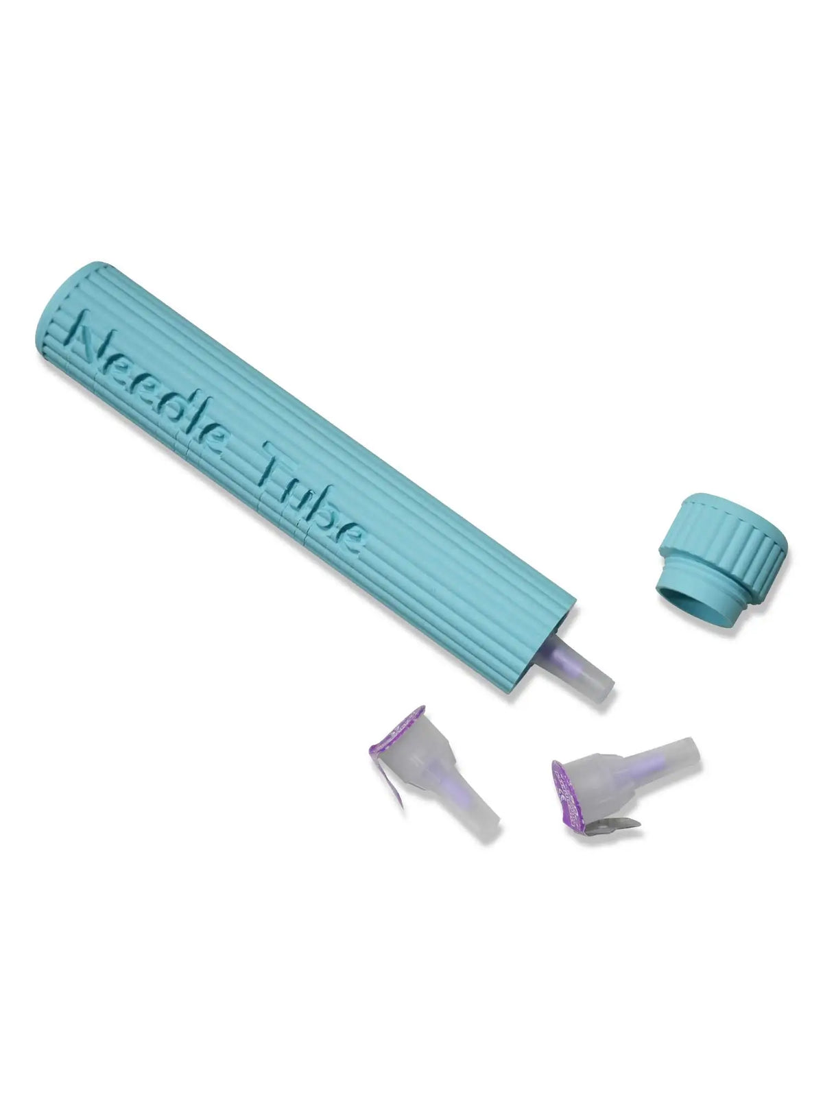 insulin pen needle storage tube light blue compact storage case for insulin pen needles and travel use