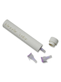 insulin pen needle storage tube milky white container for storing insulin pen needles safely and hygienically