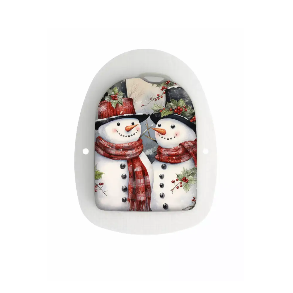 Christmas edition Omnipod POD sticker with snowman design.