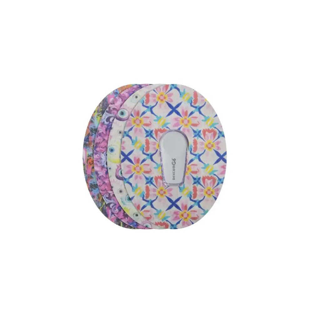 Dexcom G6 adhesive patches, Spring Series, stack of 4 designs