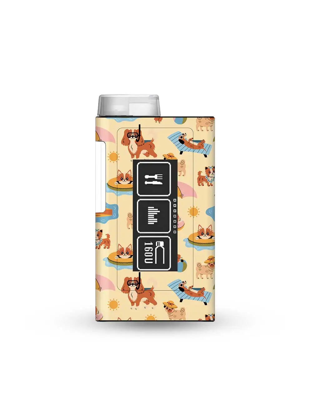 mylife ypsopump insulin pump sticker with summer wag vibes design for bright and fun diabetes device personalization