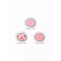 Valentine-themed Dexcom G7 sensor stickers with heart designs.