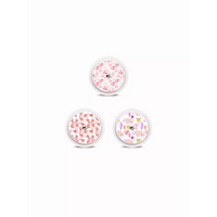 Freestyle Libre 2 Sensor Stickers Valentine Edition 2024 with rainbow heart motifs and water-resistant design.