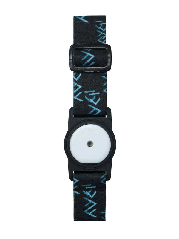 Accu-Chek SmartGuide armband front view with rotating clip and sensor