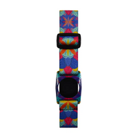 Colorful dog collar with geometric floral design for Freestyle Libre Dia-Style Limited Edition