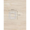 CGM Sensor Patch Template on wood surface displaying dimensions.