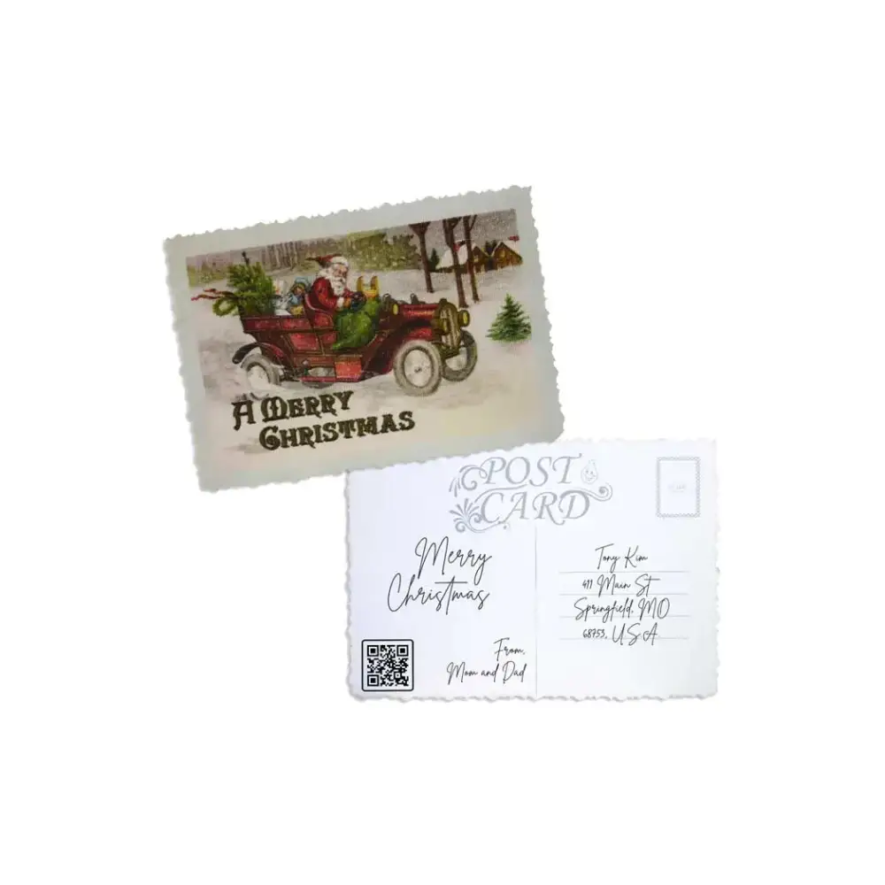 Elegant Christmas Postcard - Kaio-Cards