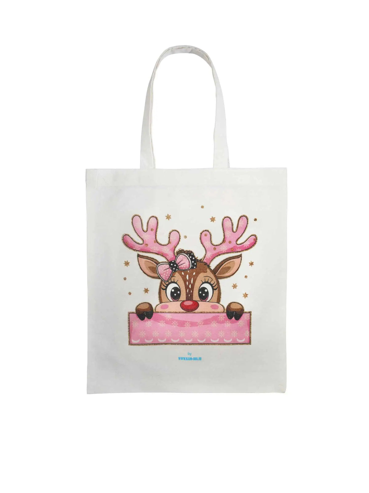 diabetes awareness christmas tote bag pretty deer design reusable festive shopping and medical bag