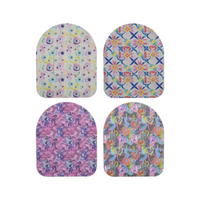 Omnipod pod adhesive patches, Spring Series, 4 designs side by side