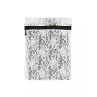 White lace insulin cooling wallet with zipper for 4 pens or 8 vials, Dia-Cool Spacy Lacy design
