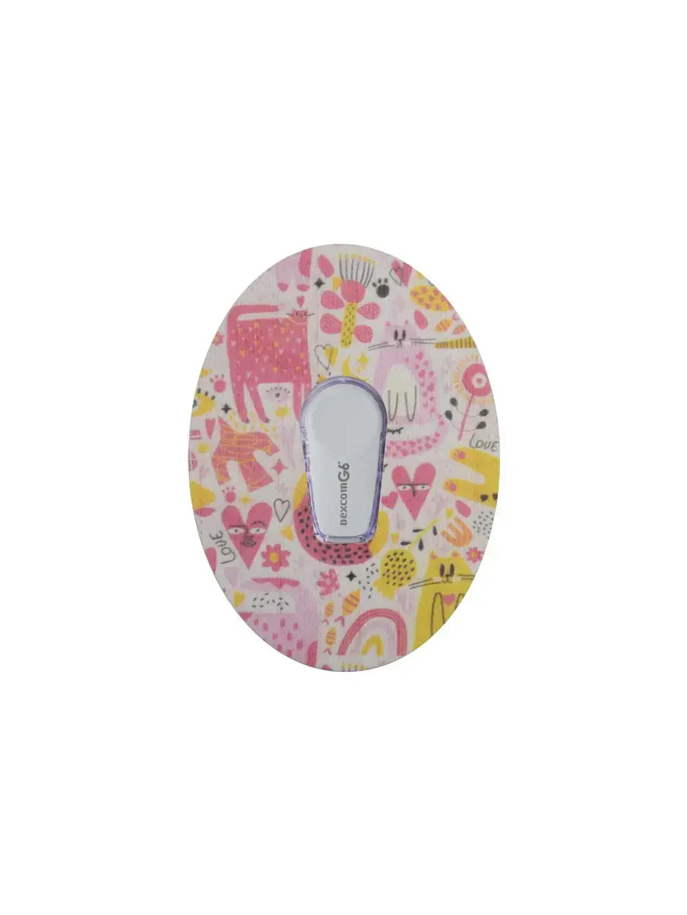 Dexcom G6 adhesive patch, Catch the Love design