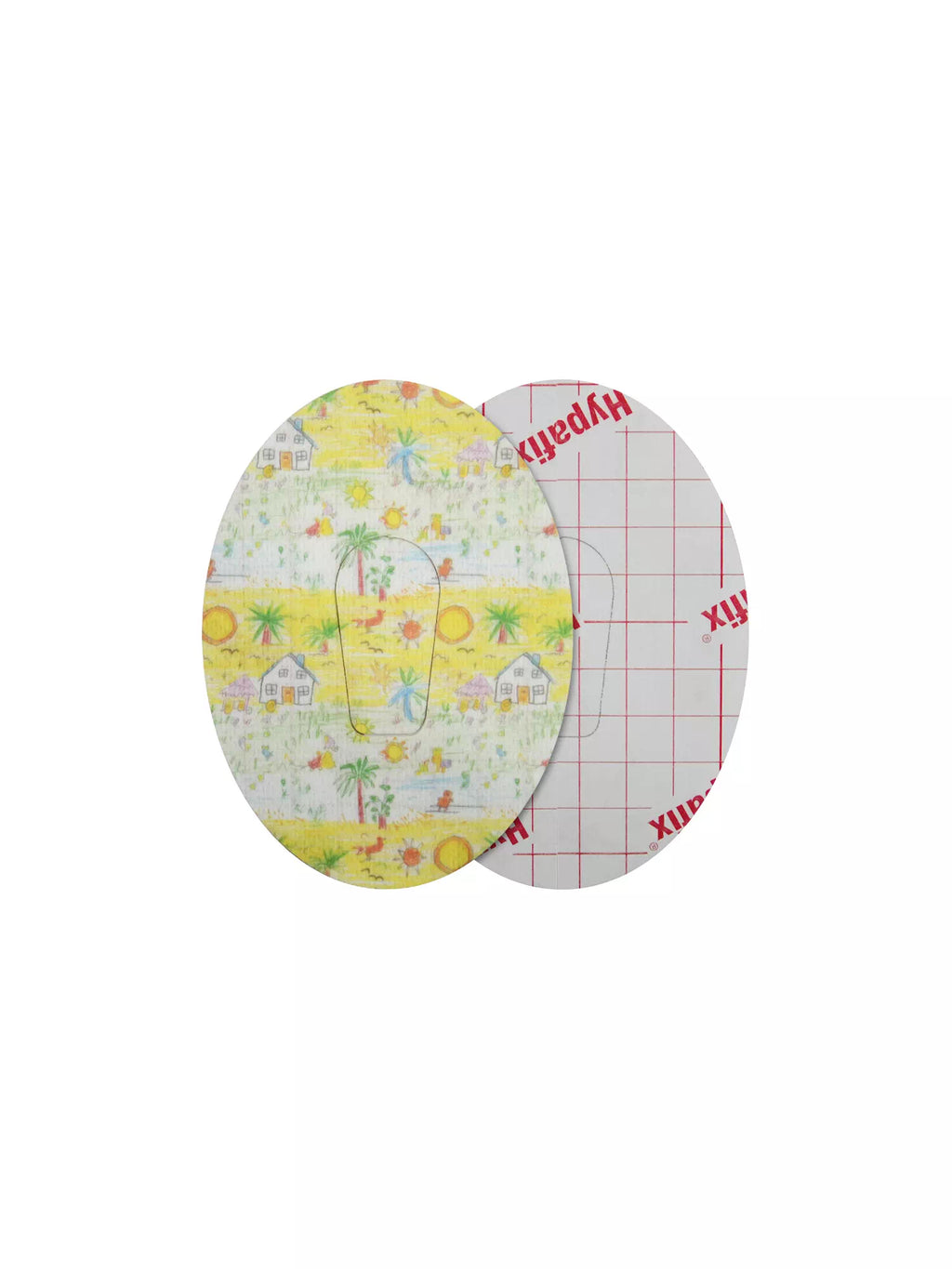 Dexcom G6 adhesive patch, Childhood Memories design, front and backing