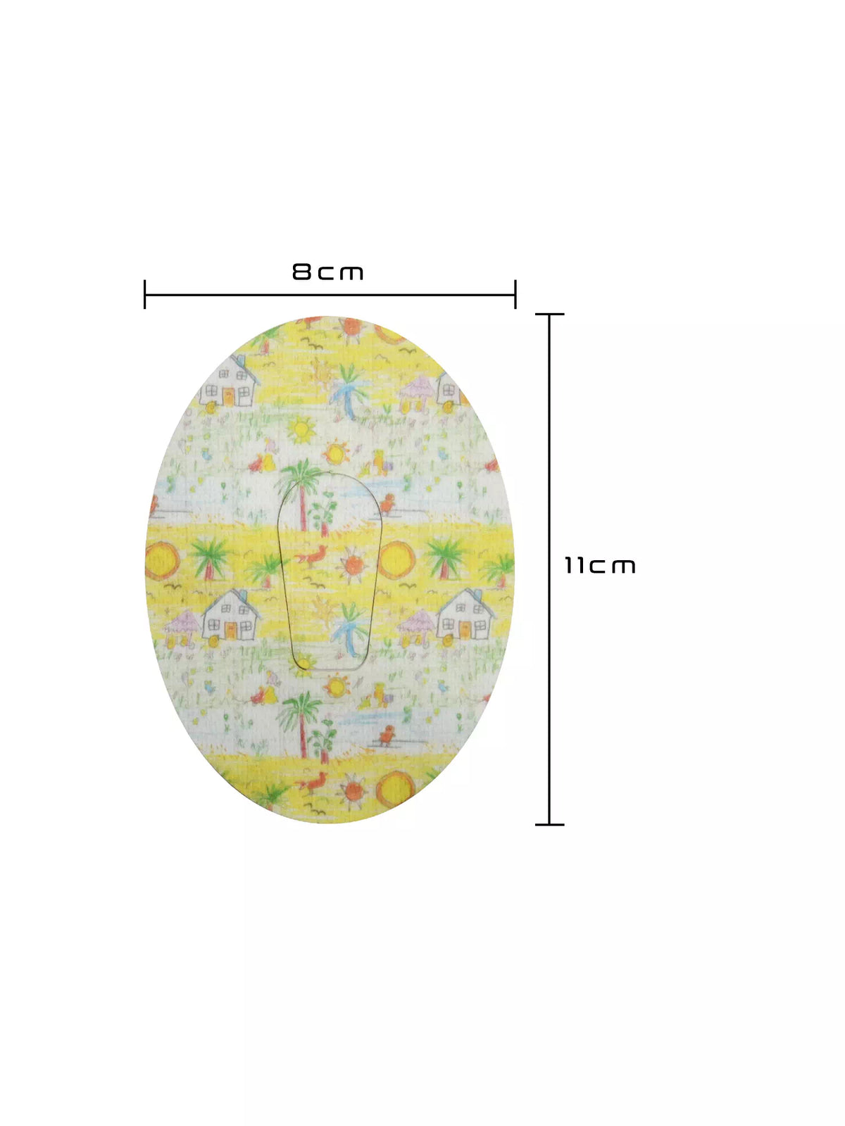 Dexcom G6 adhesive patch, Childhood Memories design, size 8 x 11 cm