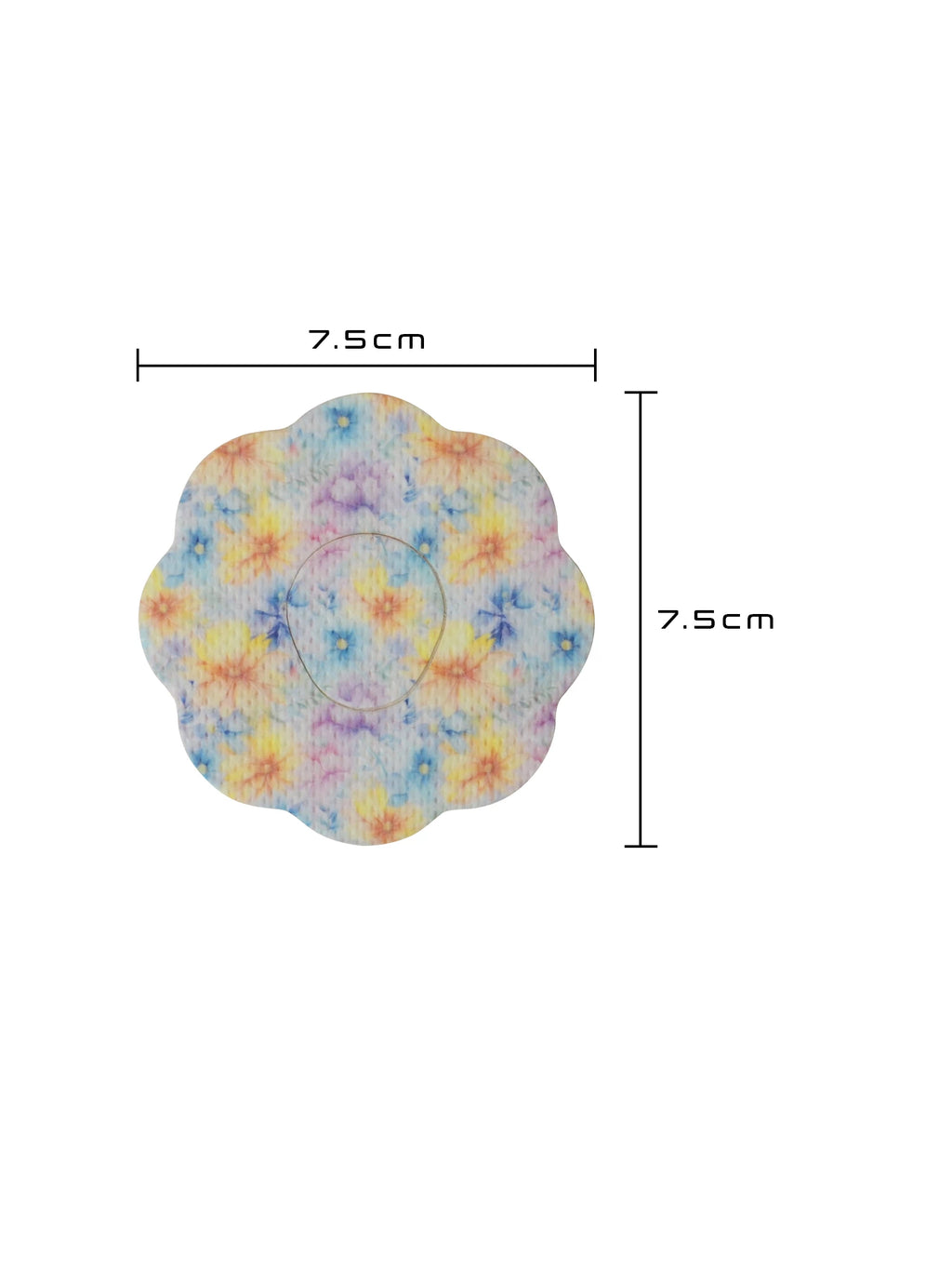 Dexcom G7 adhesive patch, cookie shape, size 7.5 x 7.5 cm