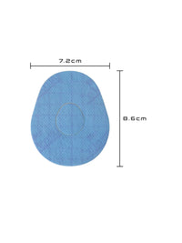 Dexcom G7 adhesive patch, drop shape, size 7.2 x 8.6 cm