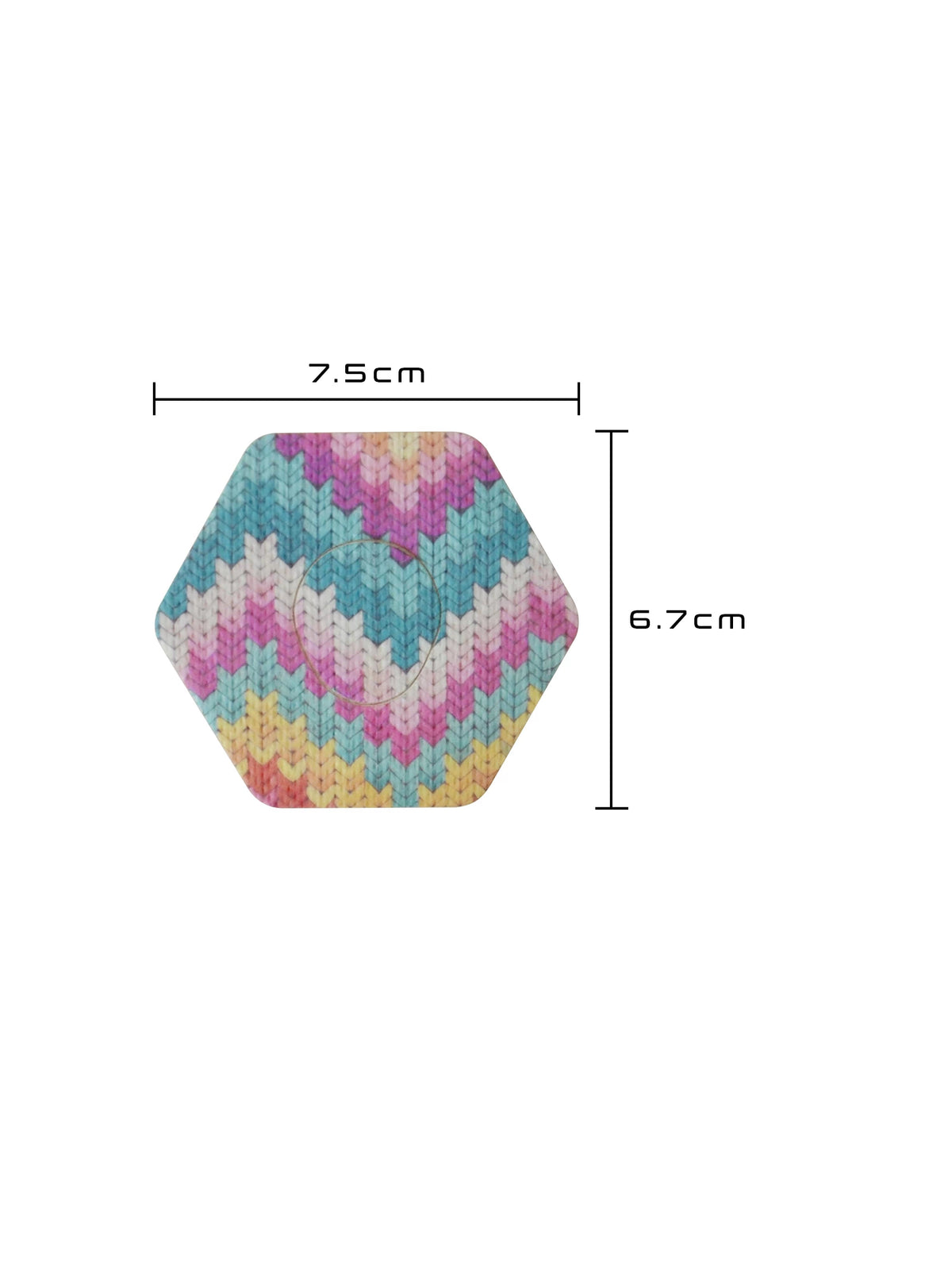 Dexcom G7 adhesive patch, hexagonal shape, size 7.5 x 6.7 cm