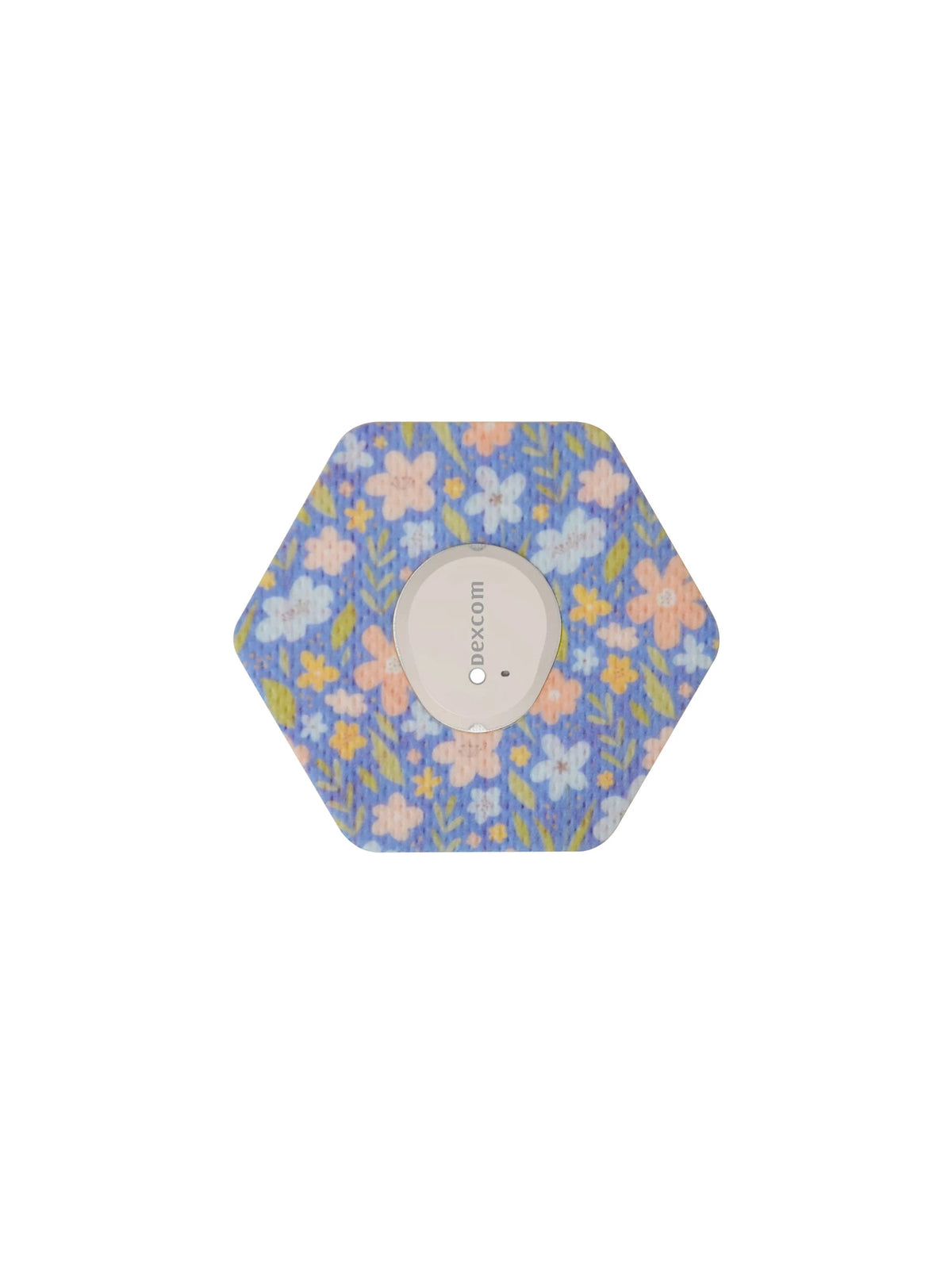 Dexcom G7 adhesive patch, hexagonal shape, Meadow Flowers & Leaves design