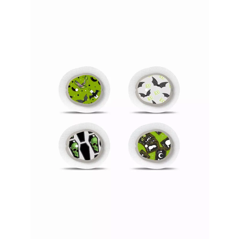 Dexcom G7 Halloween Edition sensor stickers, set of 4.