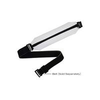 Extended-length insulin pen and diabetes supply holder pouch with secure zipper and adjustable black belt (sold separately)