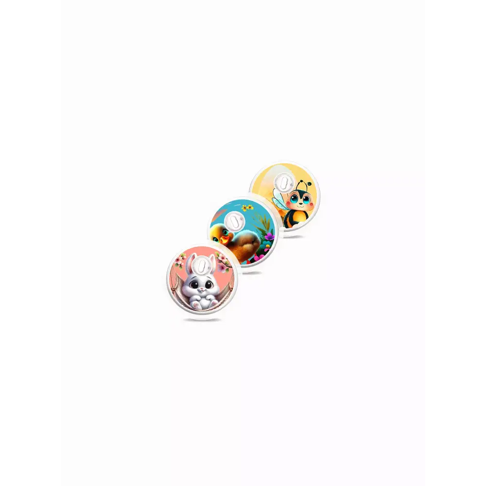 Spring Edition Freestyle Libre 3 Stickers with floral and animal designs for sensor protection.