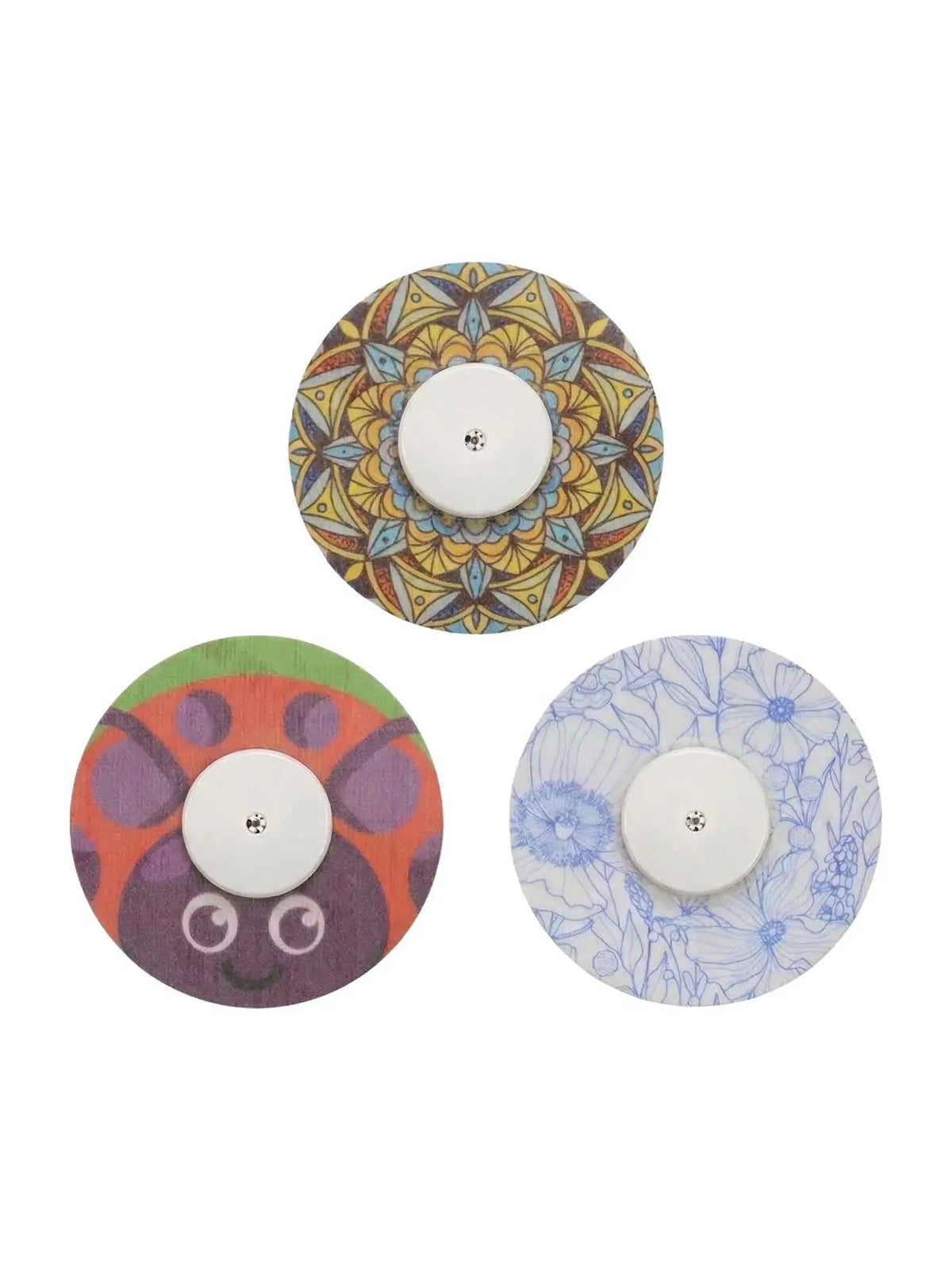 FreeStyle Libre 2 adhesive patches, Color Mix set of 3 with decorative centre pieces