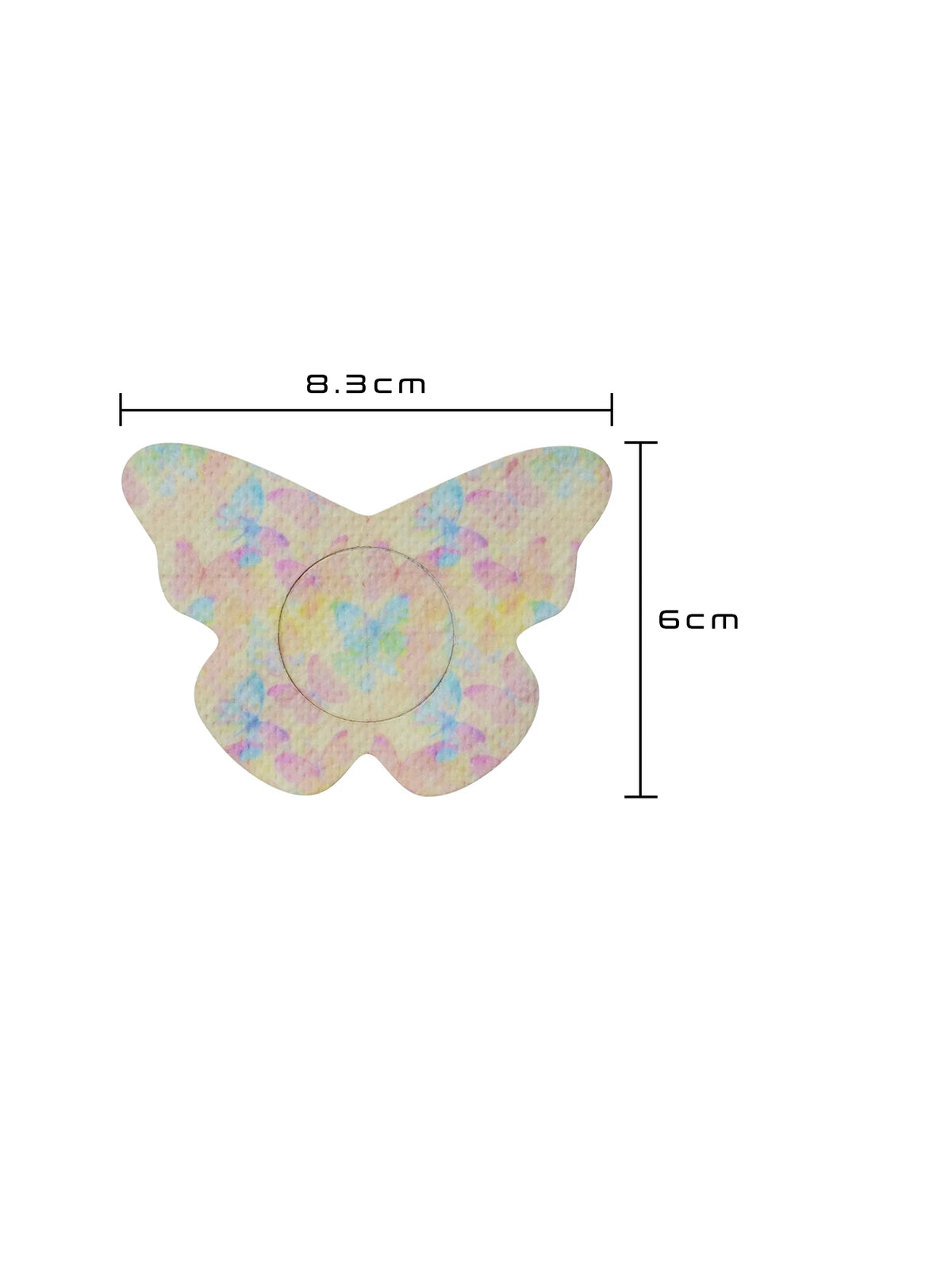 FreeStyle Libre 2 adhesive patch, butterfly shape, size 8.3 x 6 cm