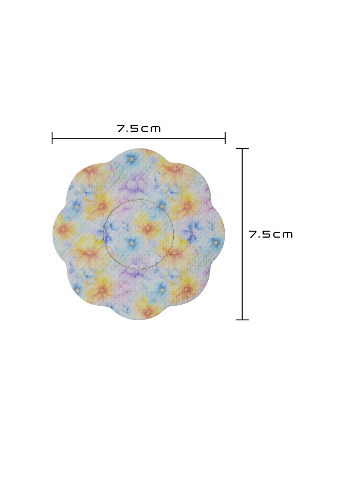 FreeStyle Libre 2 adhesive patch, cookie shape, size 7.5 x 7.5 cm