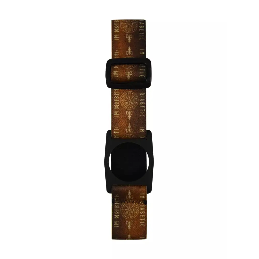 Freestyle Libre 2 Armband Viking Edition with Viking runes and symbols design.