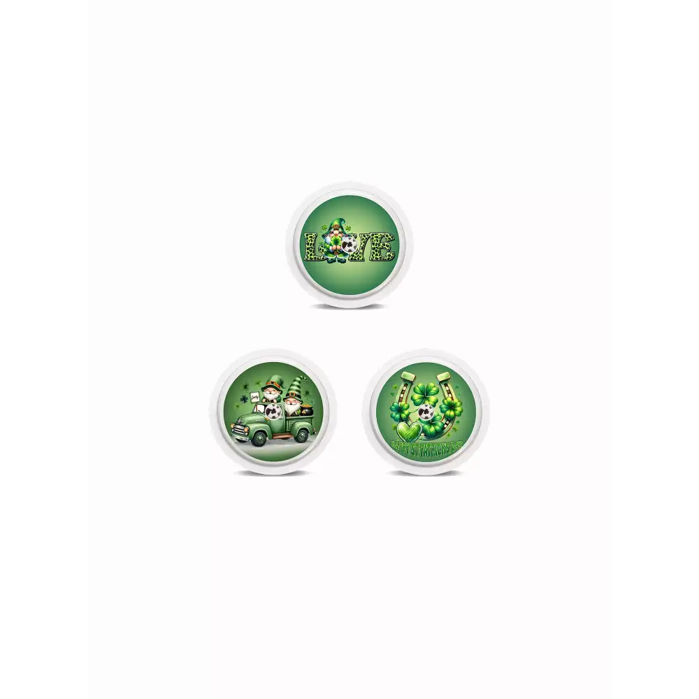 St. Patrick's Day themed Libre 2 sensor stickers set with festive designs.