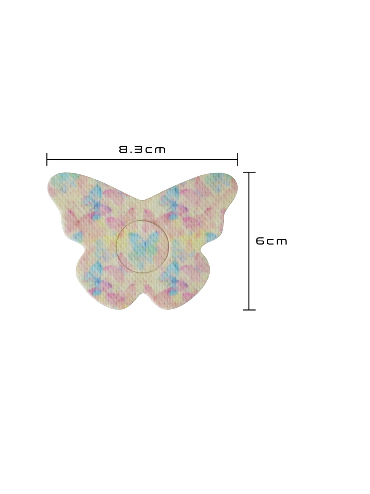 FreeStyle Libre 3 adhesive patch, butterfly shape, size 8.3 x 6 cm