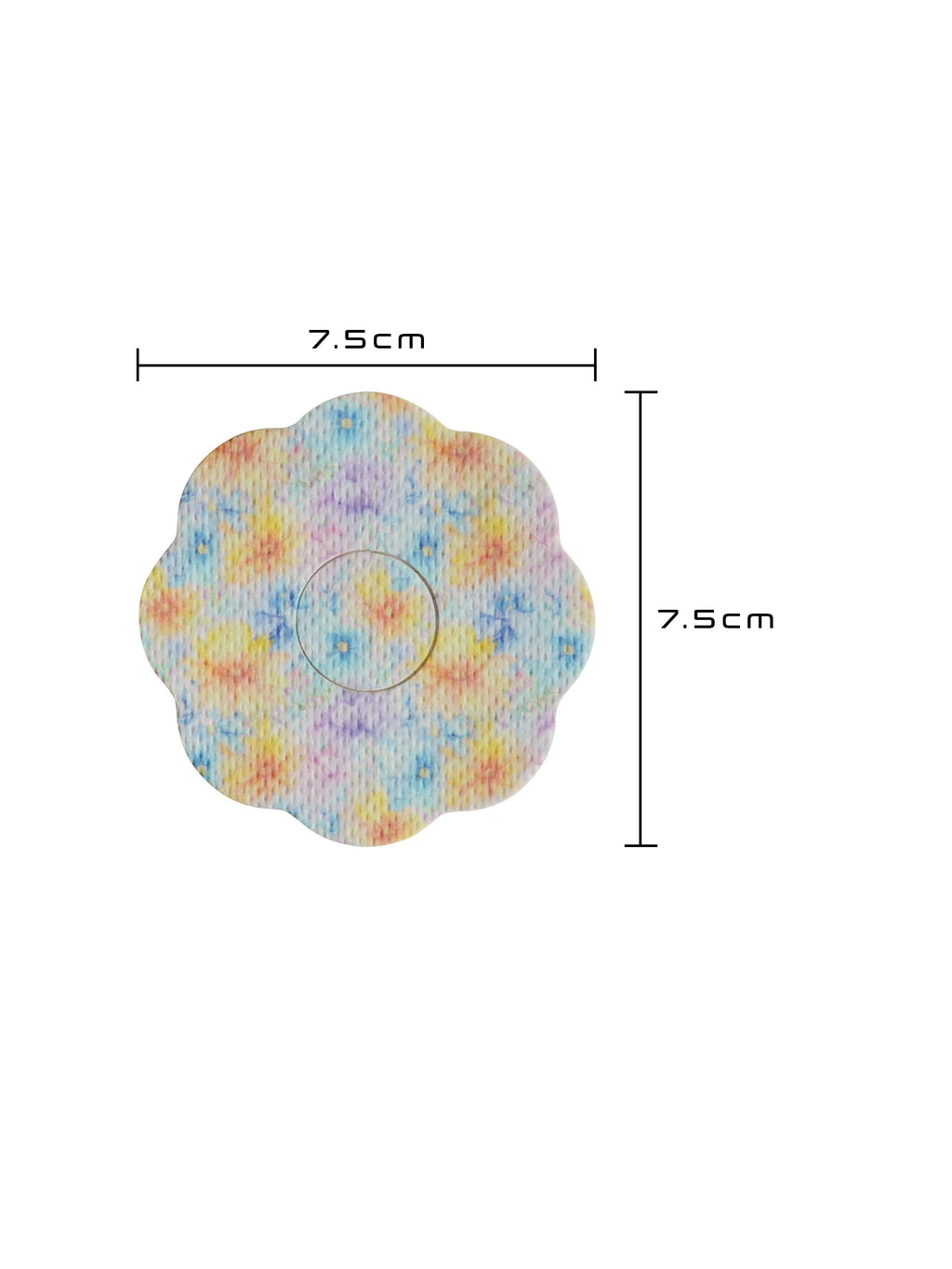 FreeStyle Libre 3 adhesive patch, cookie shape, size 7.5 x 7.5 cm