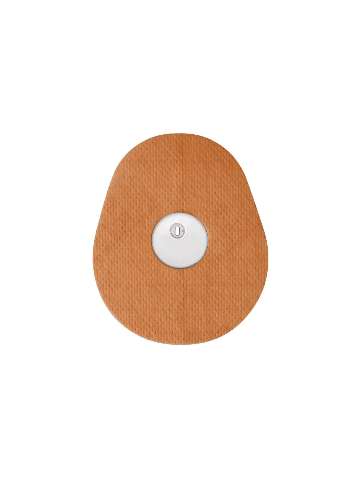 FreeStyle Libre 3 drop shape patch in orange solid color, breathable adhesive patch to help support sensor wear