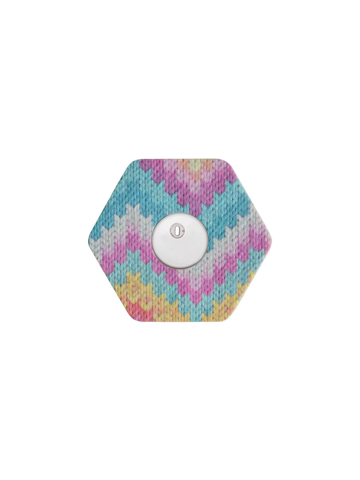 FreeStyle Libre 3 adhesive patch, hexagonal shape, Mosaic Drift design